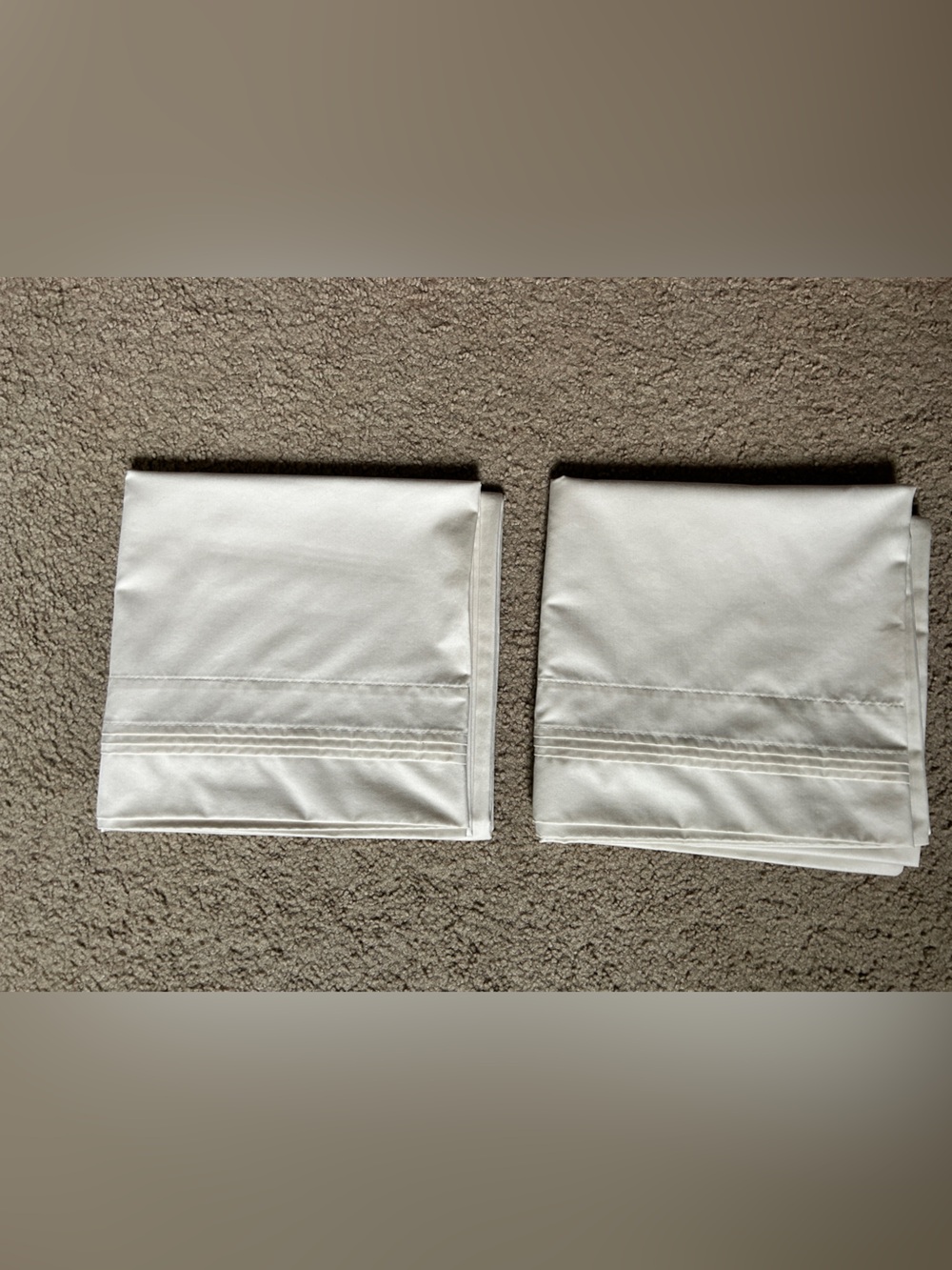 CHRIS MADDEN PILLOWCASES king Size 21x40 SANDSTONE/TAN COTTON